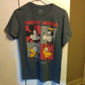 Disney Gray T-Shirt with Mickey Mouse & Friends